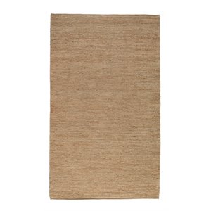 Pemberly Row Transitional 24 x 36&quot Jute Fabric Area Rug in Natural