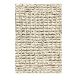 Pemberly Row 60 x 96&quot Jute Fabric & Seagrass Area Rug in Ivory