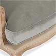 Pemberly Row Transitional Fabric and Wood Club Chair in Gray and Natural