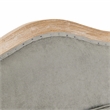 Pemberly Row Transitional Fabric and Wood Club Chair in Gray and Natural