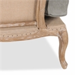 Pemberly Row Transitional Fabric and Wood Club Chair in Gray and Natural