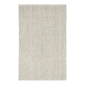 Pemberly Row 108 x 144&quot Jute Fabric & Seagrass Area Rug in Ivory