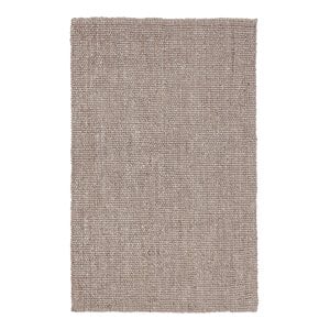 Pemberly Row 108 x 144&quot Jute Fabric & Seagrass Area Rug in Oatmeal Beige