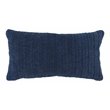 Pemberly Row 14x26 Belgian Flax Linen Knitted Fabric Throw Pillow Blue
