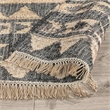 Pemberly Row 2.6' x 8' Modern Tribal Jute & Cotton Runner Rug in Black