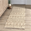 Pemberly Row 2.6' x 8' Modern Tribal Jute & Cotton Runner Rug in Natural