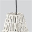 Pemberly Row 1-Light Woven and Iron Mesh Pendant in White Finish