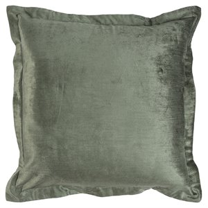 Pemberly Row 22x22&quot Square Rayon Velvet Throw Pillow in Myrtle Green