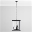 Pemberly Row 8-Light Iron Metal and Acrylic Geometric Chandelier in Black