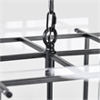 Pemberly Row 8-Light Iron Metal and Acrylic Geometric Chandelier in Black