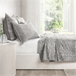 Pemberly Row Transitional Rayon Velvet & Cotton Sateen Queen Quilt in Gray