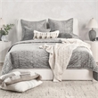 Pemberly Row Transitional Rayon Velvet & Cotton Sateen Queen Quilt in Gray