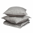 Pemberly Row Transitional Rayon Velvet & Cotton Sateen Queen Quilt in Gray