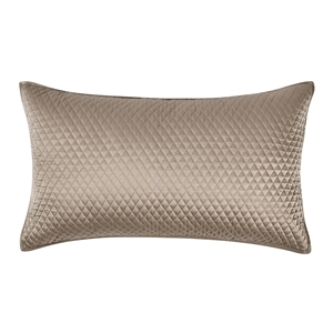 Pemberly Row 20x36&quot Diamond Matte Poly Sateen Fabric King Sham in Natural