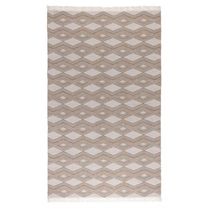 Pemberly Row 24x36&quot Indoor/Outdoor Fabric Accent Rug in Sand Beige