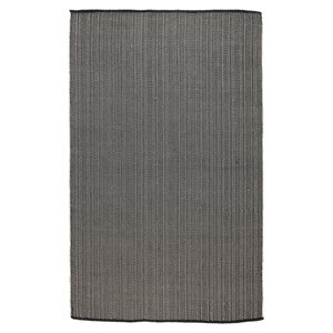 Pemberly Row 24x36&quot Indoor/Outdoor Fabric Accent Rug in Charcoal