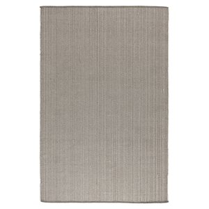 Pemberly Row 24x36&quot Indoor/Outdoor Fabric Accent Rug in Pebble Gray