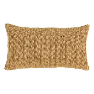 Pemberly Row 14x26&quot Belgian Flax Linen Fabric Throw Pillow in Honey Yellow
