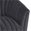 Pemberly Row Transitional Polyester Fabric Swivel Accent Chair in Gray