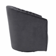Pemberly Row Transitional Polyester Fabric Swivel Accent Chair in Gray