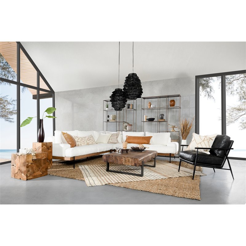 Pemberly Row 1-Light Iron Metal and Rattan Woven Pendant in Black