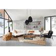 Pemberly Row 1-Light Iron Metal and Rattan Woven Pendant in Black