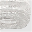 Pemberly Row 1-Light Iron Metal and Rattan Woven Pendant in White