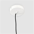 Pemberly Row 1-Light Iron Metal and Rattan Woven Pendant in White