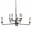 Pemberly Row 10-light Traditional Iron and Glass Chandelier in Black