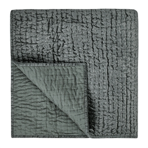 Pemberly Row 96x92&quot Rayon Velvet & Cotton Sateen Queen Quilt - Bay Green