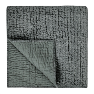 Pemberly Row 96x108&quot Rayon Velvet & Cotton Sateen King Quilt - Bay Green