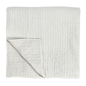 Pemberly Row 96x92&quot Rayon Velvet and Cotton Sateen Queen Quilt in Ivory