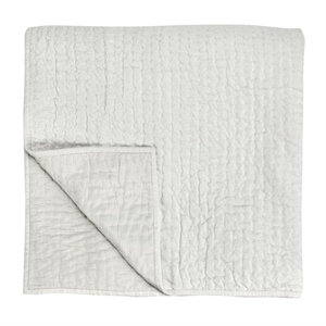 Pemberly Row 96x108&quot Rayon Velvet & Cotton Sateen King Quilt in Ivory