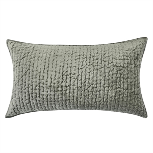 Pemberly Row 20x36&quot Velvet and Solid Cotton King Sham in Sage Green