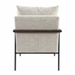 Pemberly Row Transitional Fabric Accent Chair in Beige/Black