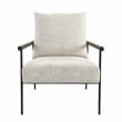 Pemberly Row Transitional Fabric Accent Chair in Beige/Black