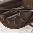 Pemberly Row Transitional Leather Accent Chair in Brown/Black