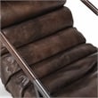 Pemberly Row Transitional Leather Accent Chair in Brown/Black