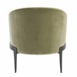 Pemberly Row Transitional Fabric Accent Chair in Olive Green