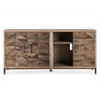 Pemberly Row 4-Door Transitional Wood Sideboard in Multi-Tone Natural