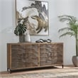 Pemberly Row 4-Door Transitional Wood Sideboard in Multi-Tone Natural