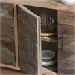Pemberly Row 4-Door Transitional Wood Sideboard in Multi-Tone Natural