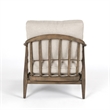 Pemberly Row Linen Fabric & Rubberwood Accent Chair in Natural/Beige