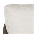 Pemberly Row Linen Fabric & Rubberwood Accent Chair in Natural/Beige