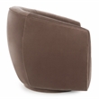 Pemberly Row Polyester Fabric Swivel Accent Chair in Rose Gold