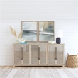 Pemberly Row 6-Door Reclaimed Pine Wood Sideboard in Antique White