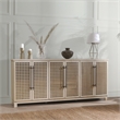 Pemberly Row 6-Door Reclaimed Pine Wood Sideboard in Antique White
