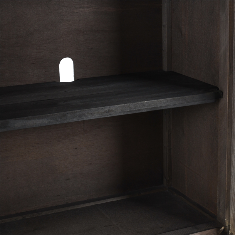 Pemberly Row 6-Door Reclaimed Pine Wood Sideboard in Antique White