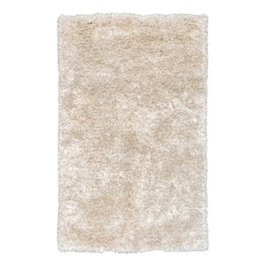 Pemberly Row 108 x 144&quot Polyester & Wool Shag Area Rug in Ivory