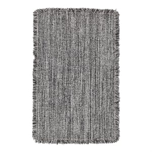 Pemberly Row Transitional 108 x 144&quot Wool & Viscose Area Rug in Gray